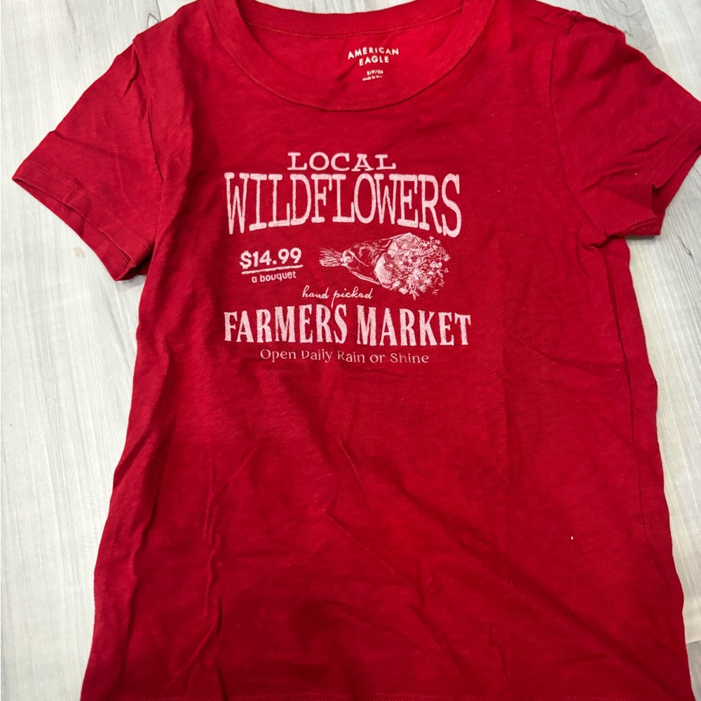American Eagle Outfitters Red T-Shirt